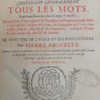 Dictionnaire de Richelet